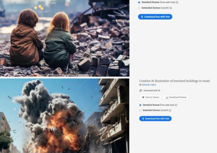 Γάζα: Η Adobe πουλά AI φωτογραφίες από τον πόλεμο