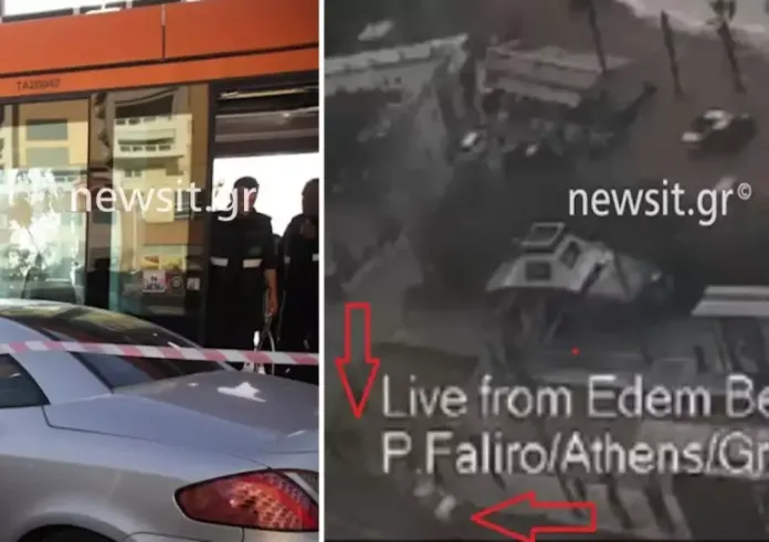 Παλαιό Φάληρο: Βίντεο ντοκουμέντο με το αυτοκίνητο που παρασύρει πεζούς πριν συγκρουστεί με το τραμ
