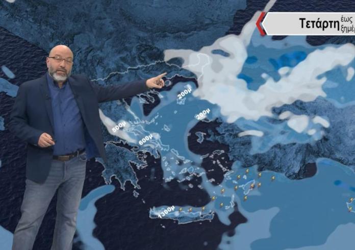 Σάκης Αρναούτογλου: Νέες μπόρες χιονιού τα ξημερώματα στην Αττική - Που θα χιονίσει