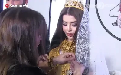 Γάμος - υπερπαραγωγή στην Τουρκία: Η νύφη λύγισε από τα κιλά του χρυσού στη Σανλιούρφα