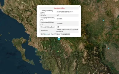 Σεισμός τώρα στα Ιωάννινα