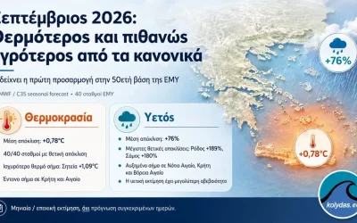 Σεπτέμβριος 2026: Θερμότερος και πιο βροχερός από το κανονικό