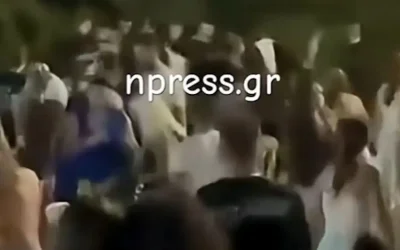 Άγρια συμπλοκή σε πανηγύρι στο Αντίρριο με εκτόξευση τραπεζιών και καρεκλών
