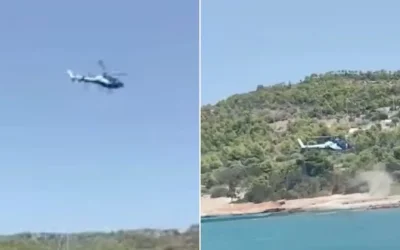 Ελεύθερος ο 39χρονος επιβάτης ελικοπτέρου που προσγειώθηκε σε παραλία στις Σπέτσες