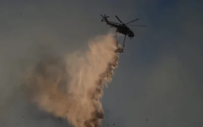 Φωτιά σε δασική έκταση στα Λευκόγια Δράμας: Μεγάλη κινητοποίηση της Πυροσβεστικής