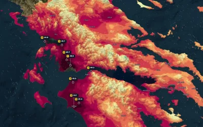 Η αισθητή θερμοκρασία άγγιξε τους 49,9°C στο Αιτωλικό – Κύμα ζέστης και τον Σεπτέμβριο