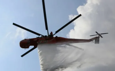 Μεγάλη φωτιά σε δασική έκταση στη Στεφάνη Βοιωτίας