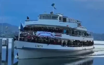 Οπαδοί της Βίντερτουρ μετέτρεψαν φέρι σε κερκίδα στη λίμνη της Ζυρίχης