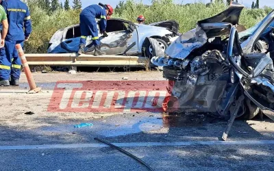 Θανατηφόρο τροχαίο στην Κάτω Αχαΐα: Μία νεκρή και ένας τραυματίας σε σύγκρουση οχημάτων