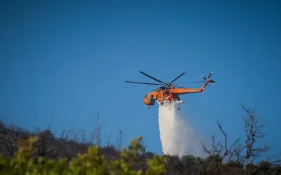 Φωτιά στη Λέσβο: Μεγάλη κινητοποίηση σε αγροτοδασική έκταση στα Μέσα