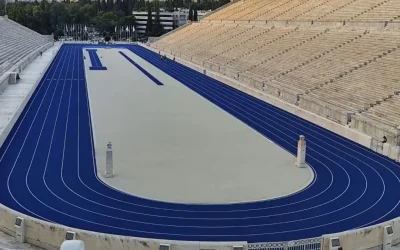 Το Παναθηναϊκό Στάδιο με νέο μπλε στίβο: Έτοιμο για αγώνες επιπέδου Diamond League