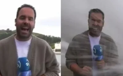 Ένα τεράστιο κύμα «κατάπιε» δημοσιογράφο και εικονολήπτρια σε ζωντανή μετάδοση