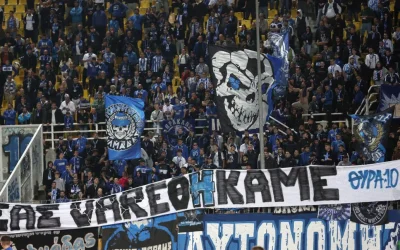 Οι φίλοι του Ηρακλή διαμαρτύρονται για τη διαιτησία με πανό