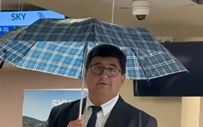 Πλημμύρισε το αεροδρόμιο Χίου μετά από ισχυρή νεροποντή