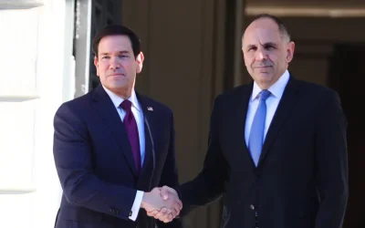 Συνάντηση Μάρκο Ρούμπιο με Γεραπετρίτη στο Υπουργείο Εξωτερικών