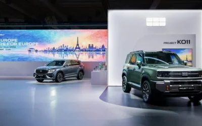Το geely monjaro em-i στην ευρωπαϊκή του πρεμιέρα στο σαλόνι αυτοκινήτου του Παρισιού 2026