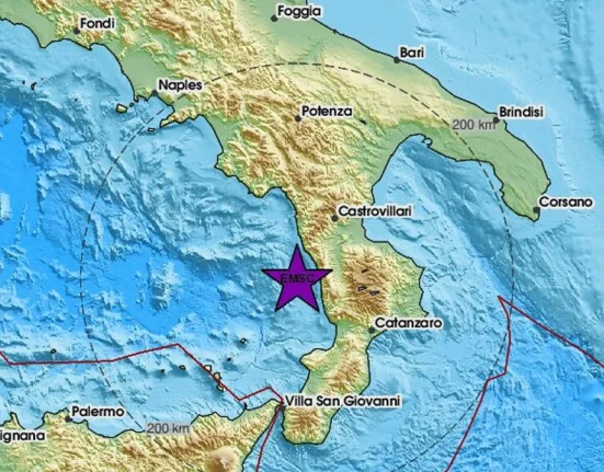 Ιταλία: Ισχυρός σεισμός 6,2 Ρίχτερ σε θάλασσα κοντά στην Καλαβρία