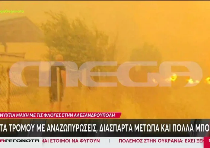 Φωτιά στην Αλεξανδρούπολη: Κλείνει ξανά η Εγνατία λόγω καπνών - Νέο μήνυμα από το 112