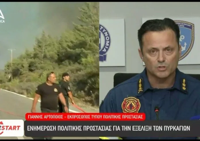 Αρτοποιός: 61 φωτιές τις τελευταίες 24 ώρες, 90 σε εξέλιξη σε όλη την Ελλάδα