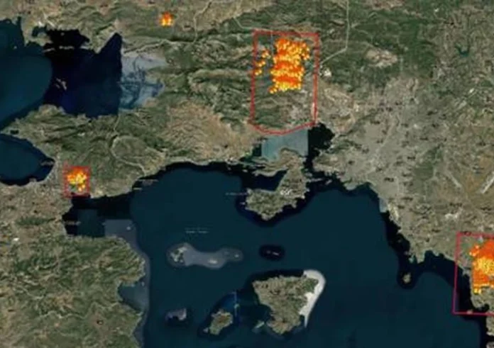 Ενεργοποιήθηκε η υπηρεσία Copernicus της ΕΕ για την χαρτογράφηση των περιοχών που κάηκαν