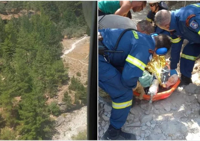 Χανιά: Στην Ισπανία μεταφέρθηκε ο 45χρονος τουρίστας που ακρωτηριάστηκε στο Φαράγγι της Σαμαριάς