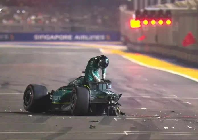 F1 - Τρομακτική έξοδος του Λανς Στρολ στις κατατακτήριες του GP Σιγκαπούρης (video)