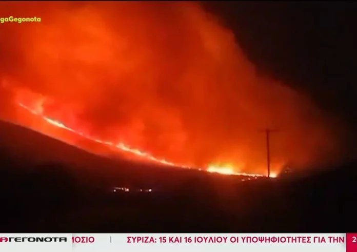 Εύβοια: Ολονύχτια μάχη με τις φλόγες στο Αλιβέρι – Περιορίστηκε η πυρκαγιά