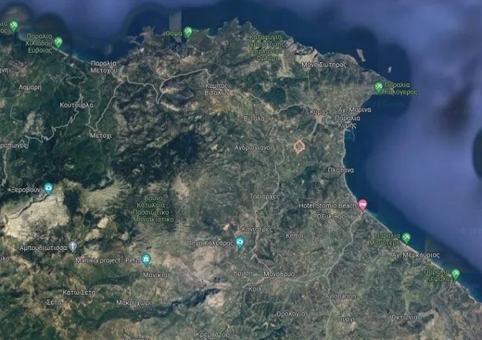 Φωτιά τώρα στην Εύβοια. Νέο μέτωπο φωτιάς στην Εύβοια στην περιοχή Καλημεριανοί.