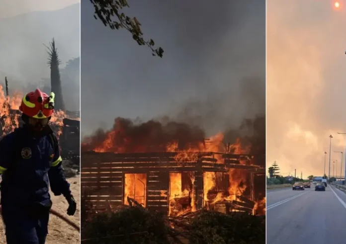Φωτιά στην Αττική: Μάχη με τις φλόγες σε Κουβαρά, Ανάβυσσο, Λαγονήσι και Λουτράκι - Κάηκαν σπίτια, εκκενώθηκαν οικισμοί