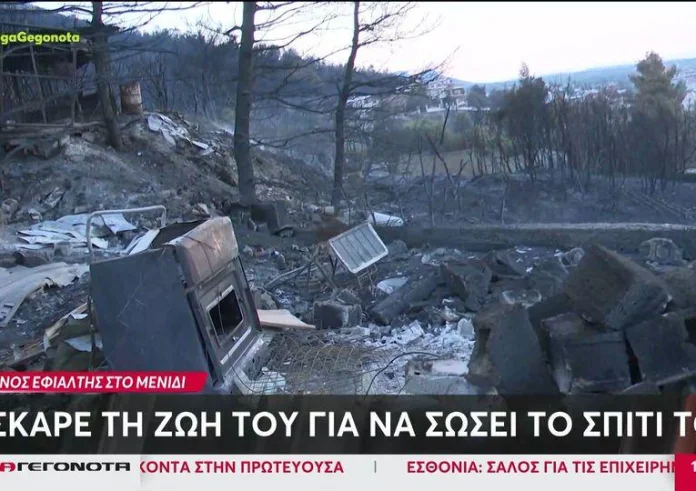 Φωτιά στην Πάρνηθα: Μεγάλες καταστροφές από την πυρκαγιά
