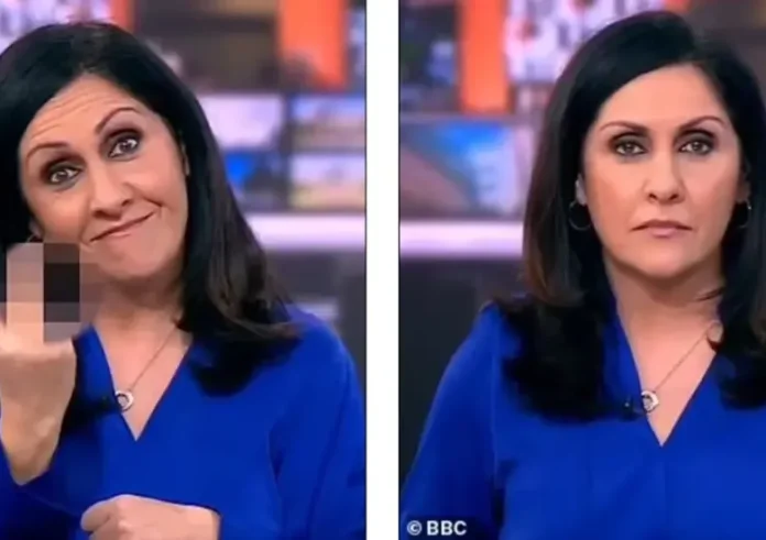 Παρουσιάστρια του BBC «βγήκε αέρα» με υψωμένο το μεσαίο της δάχτυλο