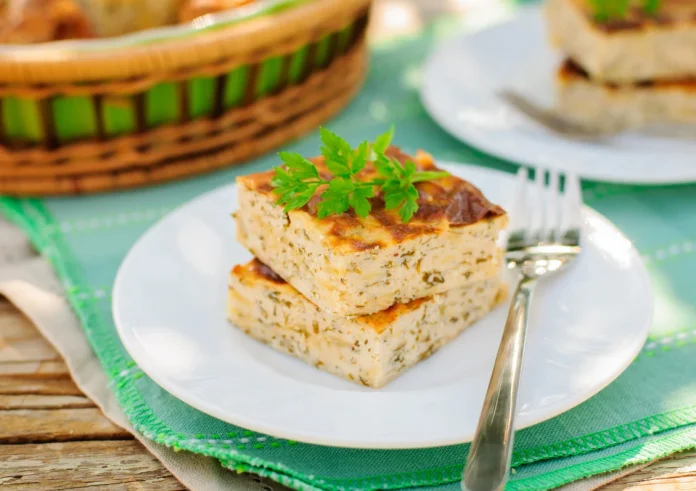 Αλμυρό cheesecake με σπανάκι και παρμεζάνα