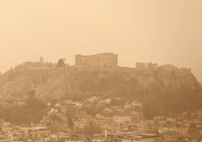 Αφρικανική σκόνη και λασποβροχές με θερμοκρασίες έως 28 βαθμούς. Πρόγνωση μέχρι την Τετάρτη 20 Μαϊου