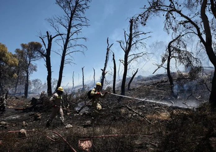 Βάρη: Σπίτια και επιχειρήσεις παραδόθηκαν στις φλόγες – Εμπρηστής καταγράφηκε σε βίντεο να βάζει φωτιά