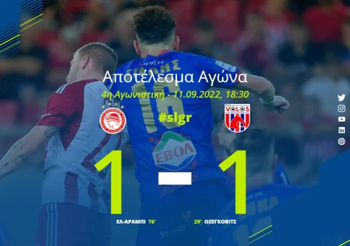 Super League 1: Γκέλα για τον Ολυμπιακό κόντρα στον Βόλο στο Καραϊσκάκη