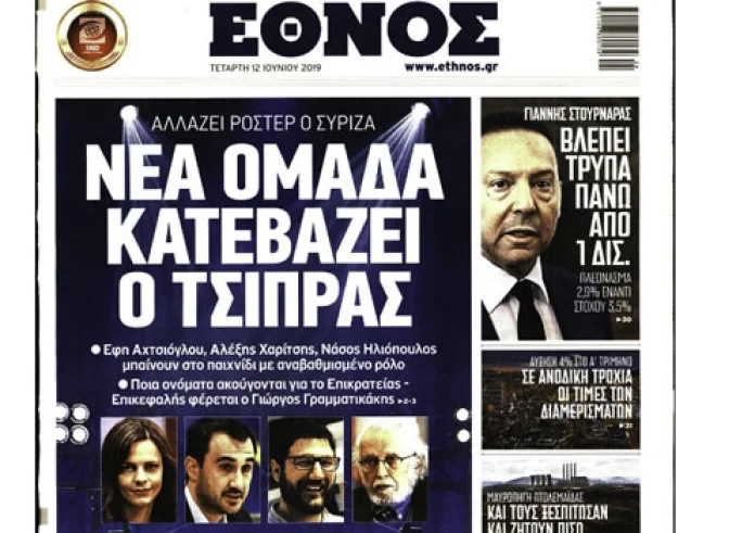 Εκλογές, Πανελλαδικές, Μάριος Παπαγεωργίου, Κυπριακή ΑΟΖ, Πρωτοσέλιδα 12 Ιουνίου