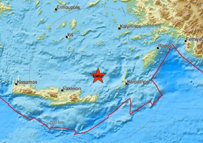 Σεισμός ταρακούνησε την Κρήτη μεσημέρι Πέμπτης