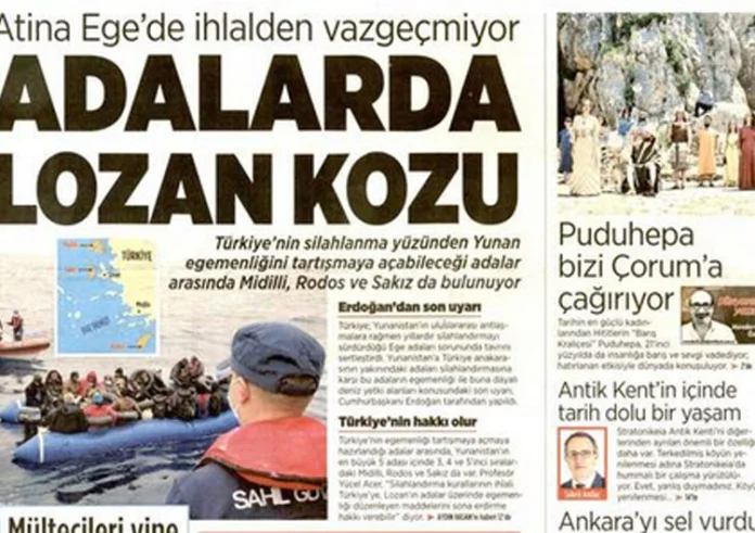 Προκλητικά πρωτοσέλιδα στον τουρκικό Τύπο: Διεκδικούμε Ρόδο, Χίο, Μυτιλήνη και άλλα 19 νησιά