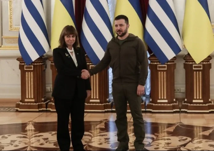 Κατερίνα Σακελλαροπούλου: Η ανάρτησή της μετά τη συνάντηση με τον Ζελένσκι