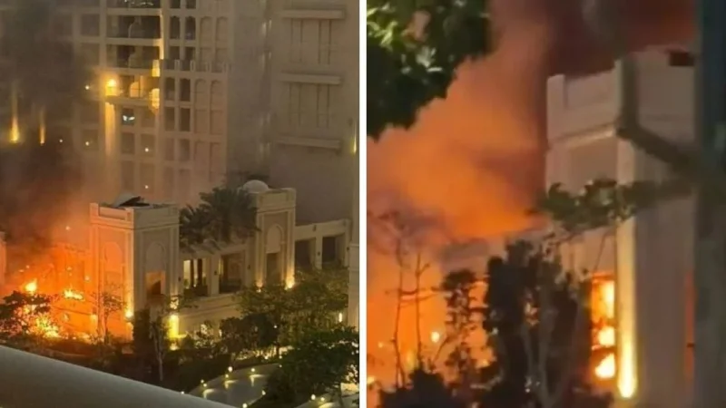 Ισχυρή έκρηξη συγκλονίζει το Ντουμπάι – Φλέγεται πολυτελές ξενοδοχείο