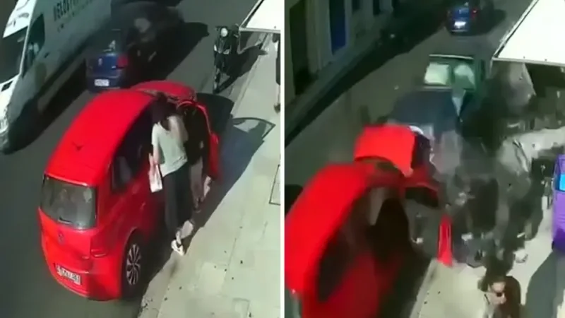 Σοκαριστικό τροχαίο στη Ναύπακτο: Ο οδηγός καταστρέφει τα πάντα στο πέρασμά του